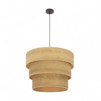 Distribuidor - Lâmpadas Diversas | Colgantes Moderno | COLGANTE TRIPLE SMILE 3XE27 MARRON/MADERA CLARA REGX50X50 CM Ref: 175395085